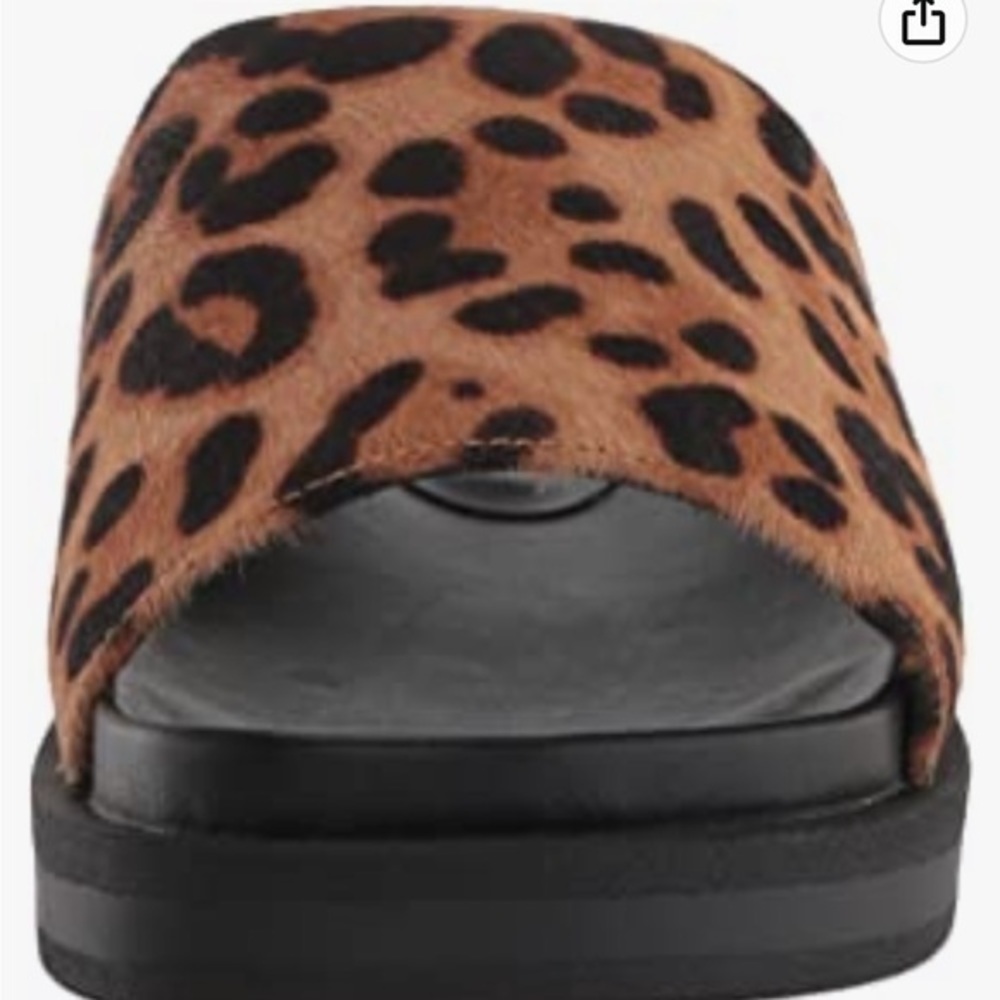 AEROSOLES Leopard Print Slide Sandals in Brown and Black - Picture 4 of 12